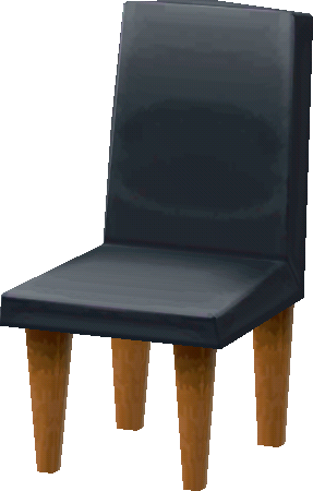 검고 평범한 의자