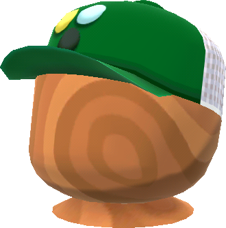 초록 야구 모자