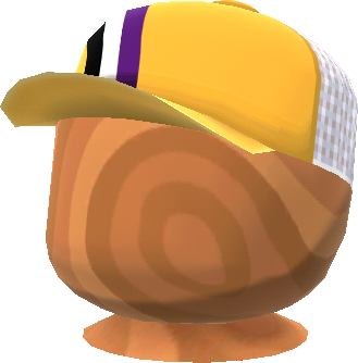 노란 야구 모자