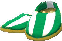 green-stripe shoes