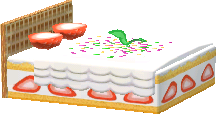 딸기 케이크 침대