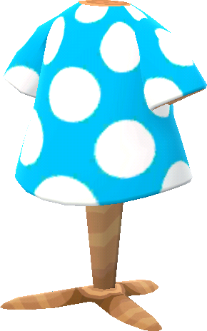 t-shirt pois cyan