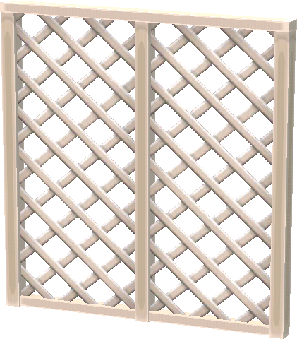 white lattice wall