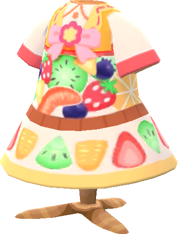 vestido tarta frutal