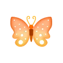 orange glitterfly