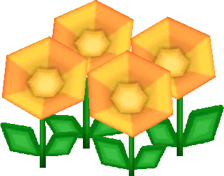오렌지색 아트 꽃