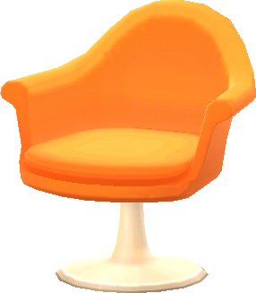 오렌지 레트로 팝 카페 의자