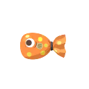 Orangenbonbon-Fisch