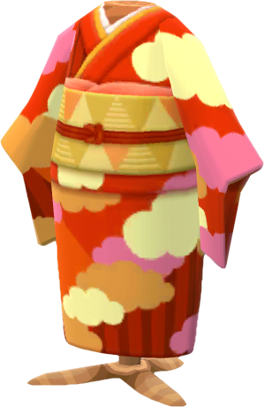 kimono vistoso rubí