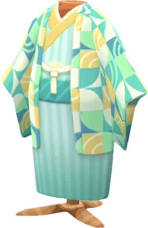 kimono vistoso esmeralda