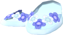sandalias floridas lilas