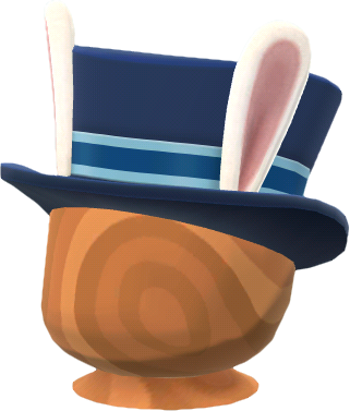 sombrero conejo azul
