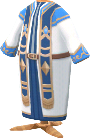 túnica azul de clérigo