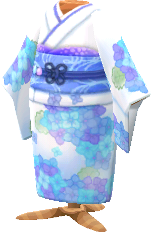kimono hortensia azul