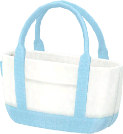 blue denim tote