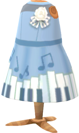 vestido musical azul