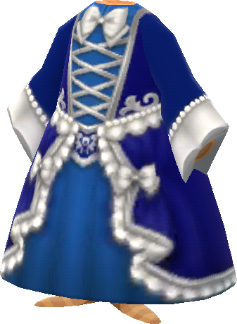 blue royal ribbon gown