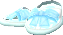 sandalia con lazo azul