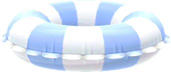 blue-striped floatie