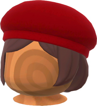 bordeaux-beret bob wig