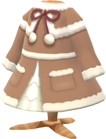 披肩聖誕連身裙‧棕色