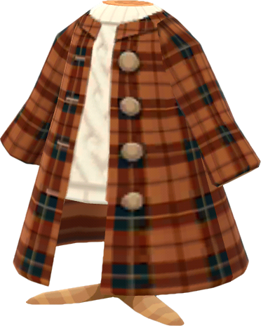 abrigo tartán marrón