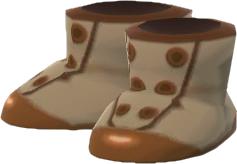 bota marrón botones