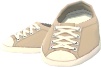 beige low-top sneakers