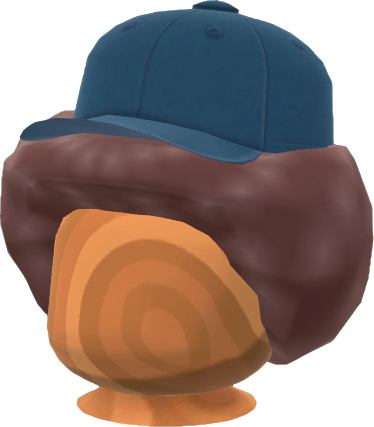 peluca afro gorra azul