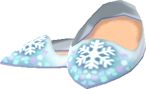 下雪水晶低跟鞋‧淺色