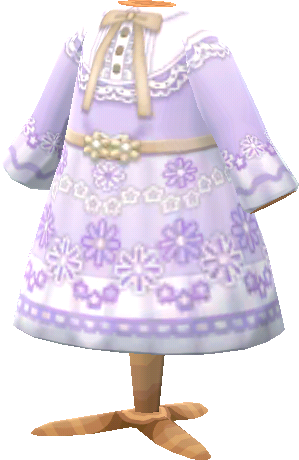 vestido guirnaldas lila