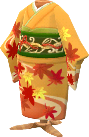 kimono otoño dorado
