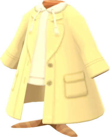 imperméable jaune pastel