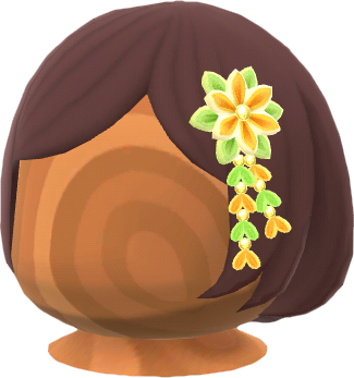 citrus-hairpin bob wig