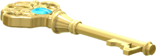 皇室鑰匙手杖‧金色