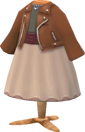 chupa marrón con falda