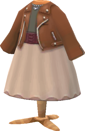 brown jacket and skirt