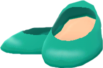 zapatos planos verdes