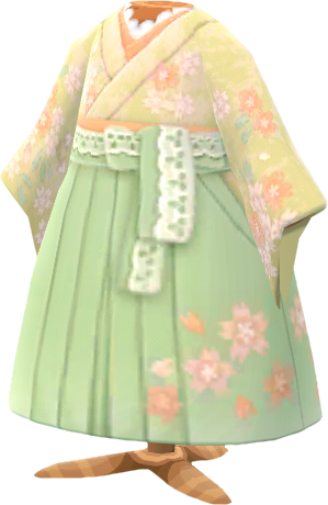 hakama printanier vert