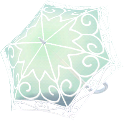 green garden umbrella