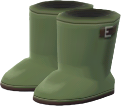 green gardening boots