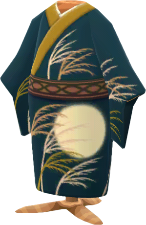 kimono hierba verde