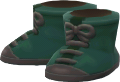 botas de cuero verdes