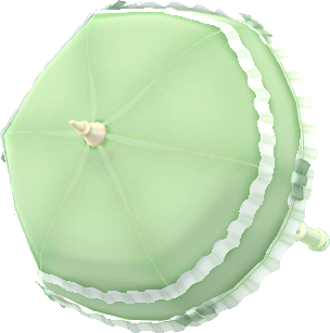 parasol verde volantes