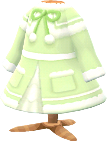 vestido invernal verde