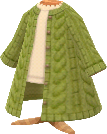長針織罩衫‧橄欖綠