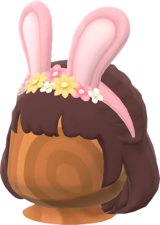 pink bunny-ear wig