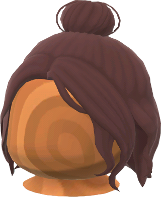 half-up bun wig