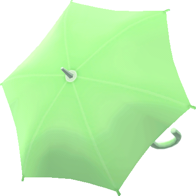 paraguas verde pastel