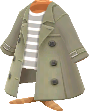 khaki-green spring coat